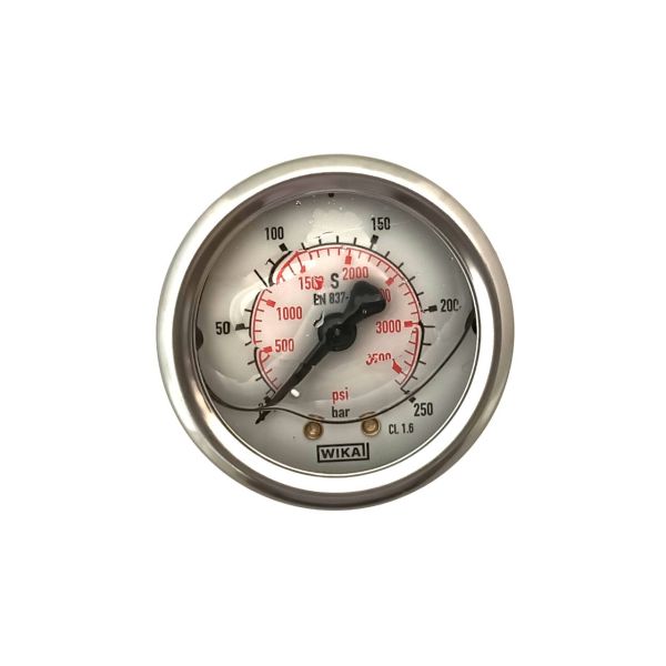 Manometer • 50 mm • 0 - 250 bar • 1/4" AG hinten • Edelstahl • Typ WIKA